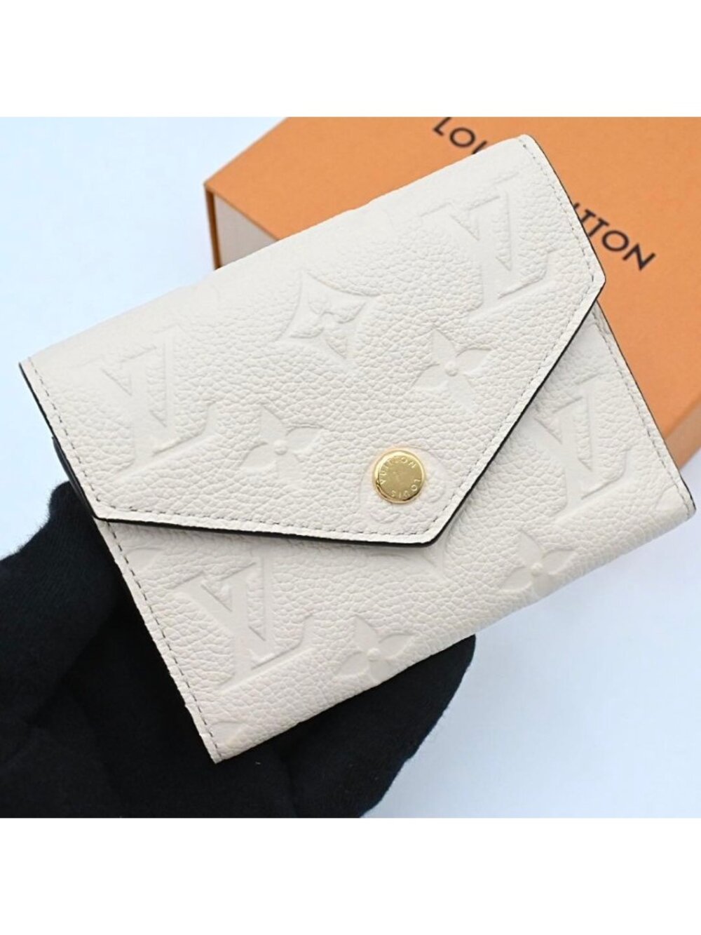 Louis Vuitton Empreinte Portefeuille Victorine White Wallet